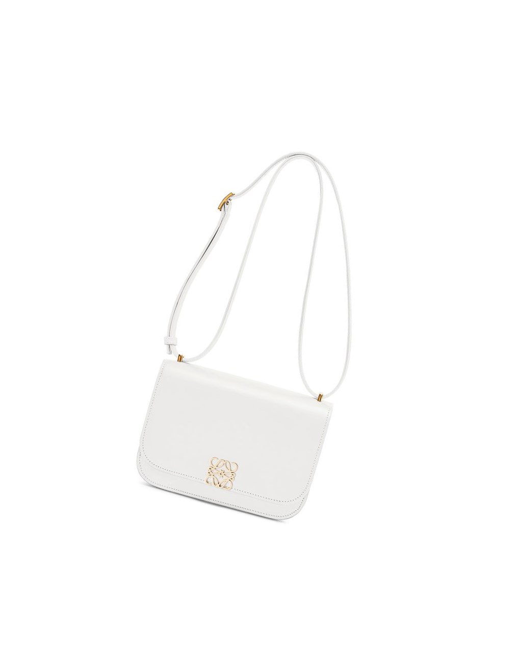 Loewe Small Goya bag in silk calfskin Blanche | 1905KPWML