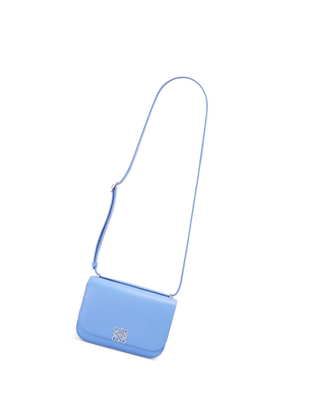 Loewe Small Goya bag in silk calfskin Bleu | 4368ETWRY