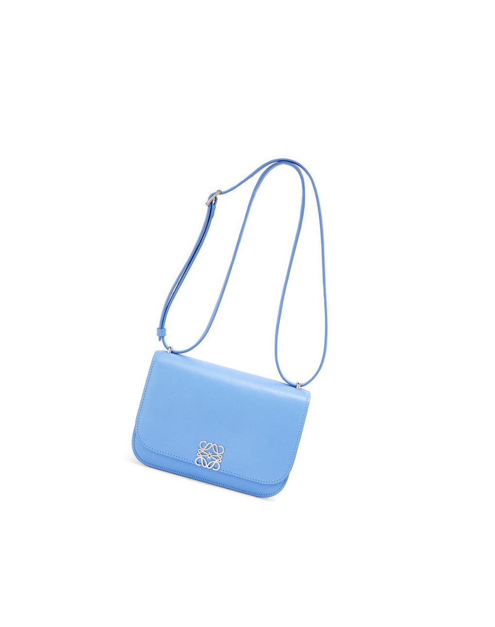 Loewe Small Goya bag in silk calfskin Bleu | 4368ETWRY