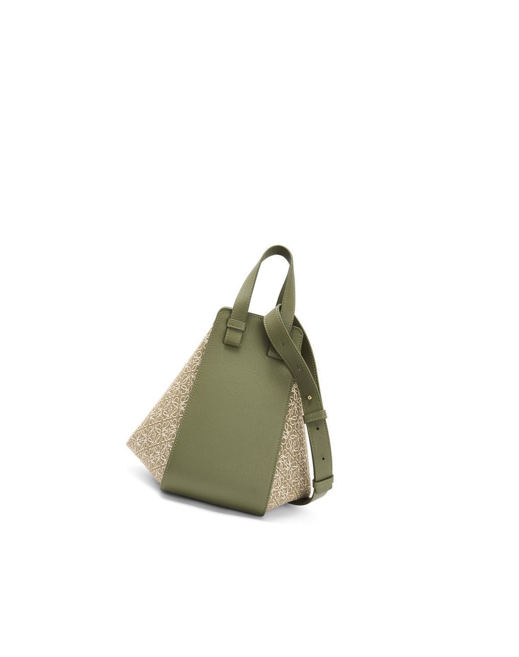 Loewe Small Hammock bag in Anagram jacquard and calfskin Vert Vert | 8052HYPXB