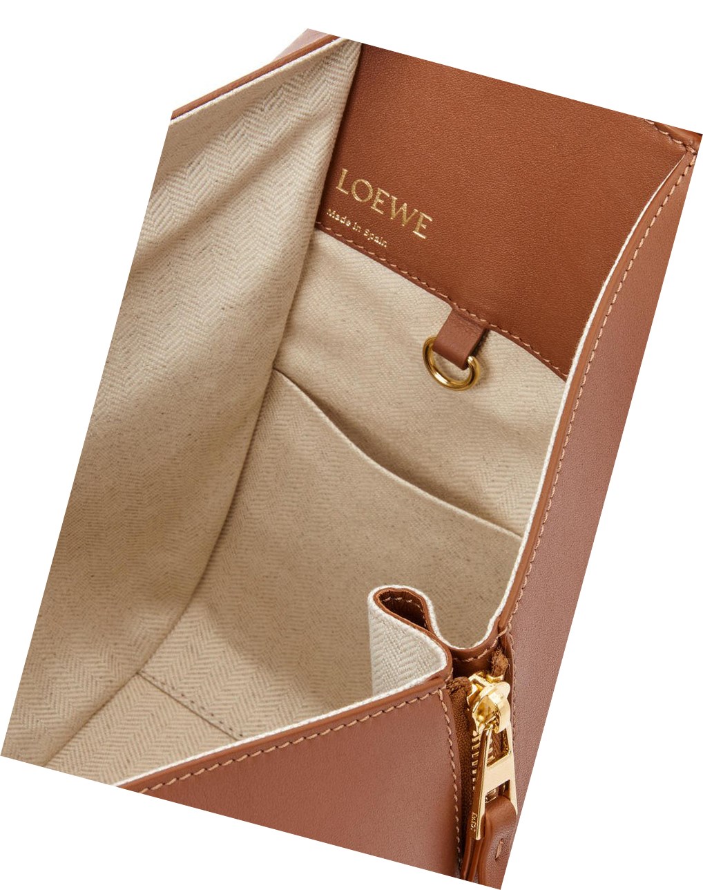 Loewe Small Hammock bag in Anagram jacquard and calfskin Tan / Pecan | 9501ATNVJ