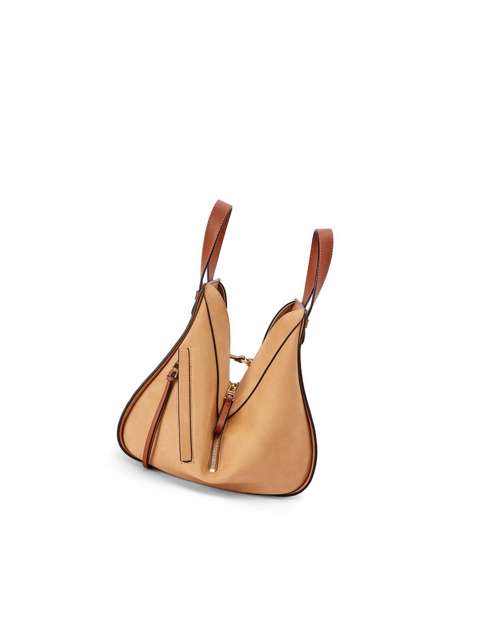 Loewe Small Hammock bag in classic calfskin and suede Milk / Warm Desert | 9605MULZT