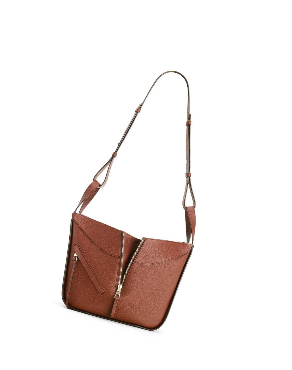 Loewe Small Hammock bag in pebble grain calfskin Rust | 4682MGWEF