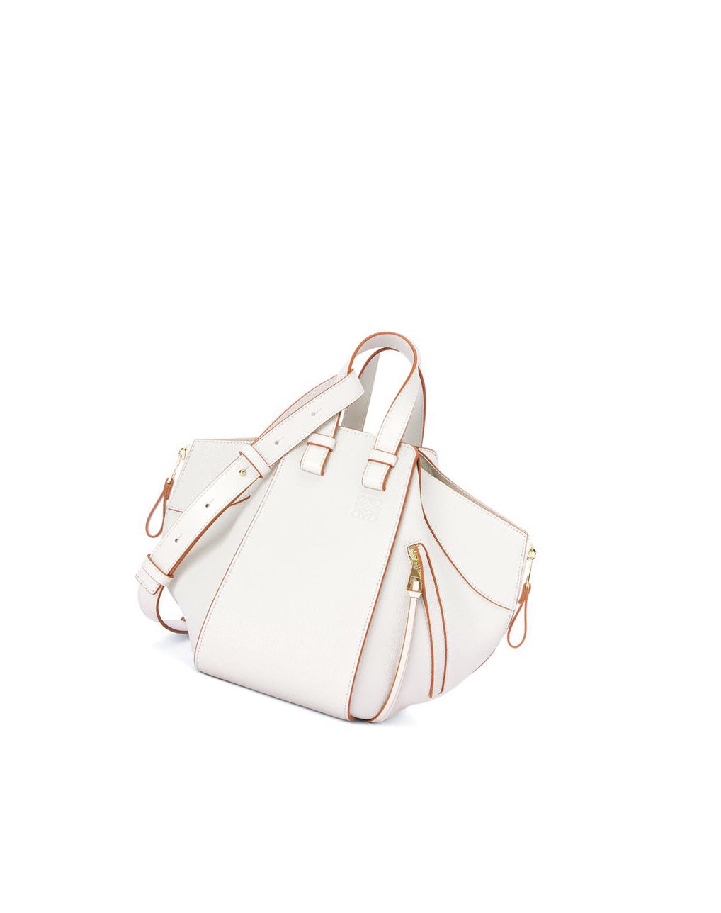 Loewe Small Hammock bag in soft grained calfskin Blanche | 6372DOGJY