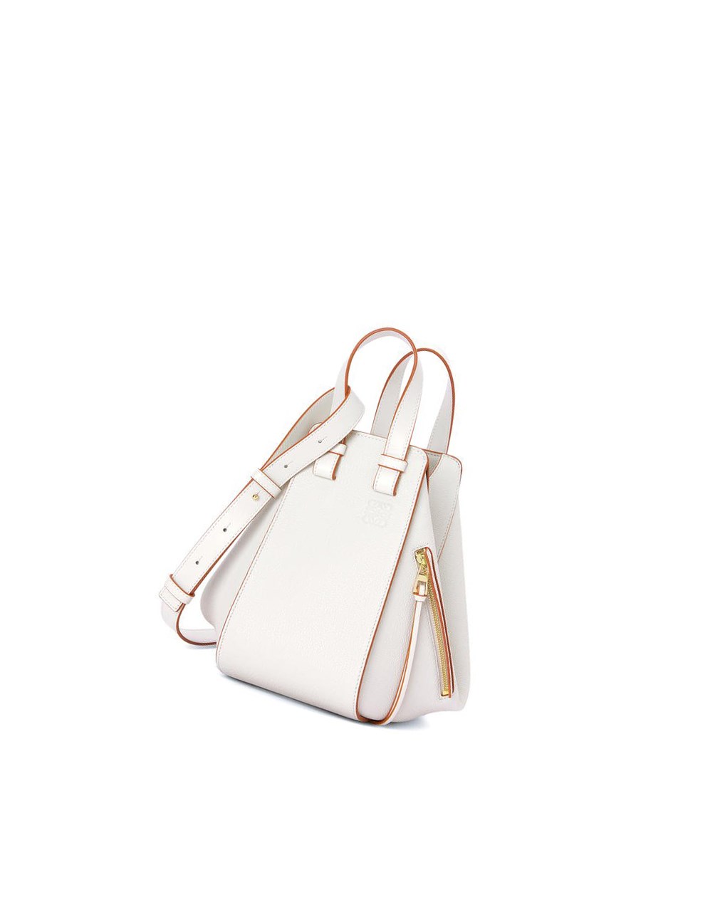 Loewe Small Hammock bag in soft grained calfskin Blanche | 6372DOGJY