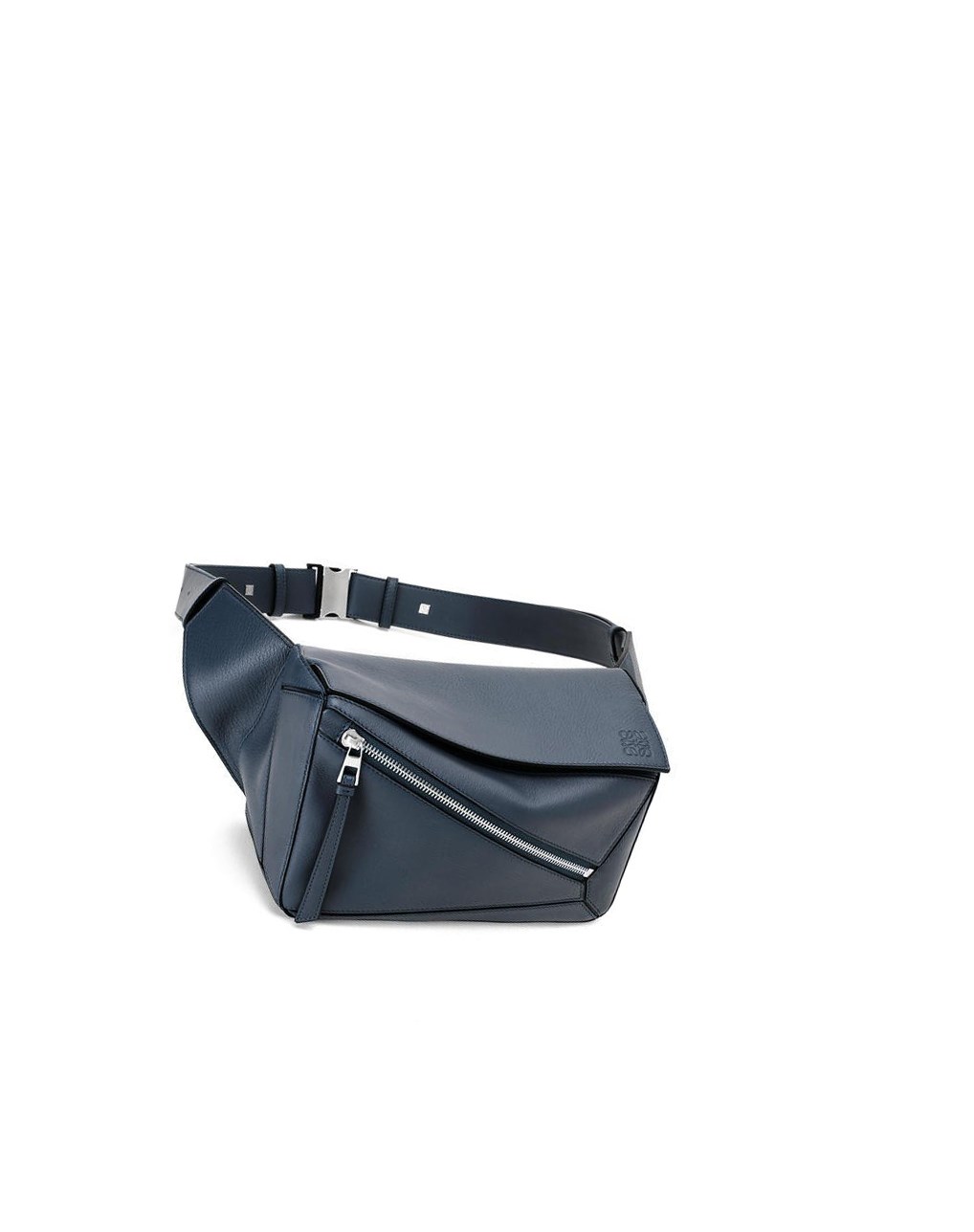 Loewe Small Puzzle Bumbag in classic calfskin Ocean | 4253HORVP