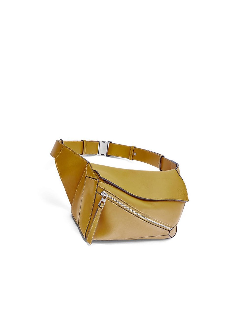 Loewe Small Puzzle Bumbag in classic calfskin Ochre | 8967UTBEN