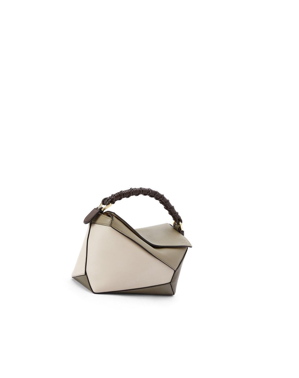 Loewe Small Puzzle Edge bag in nappa calfskin Vert Noir | 0769QOUMN