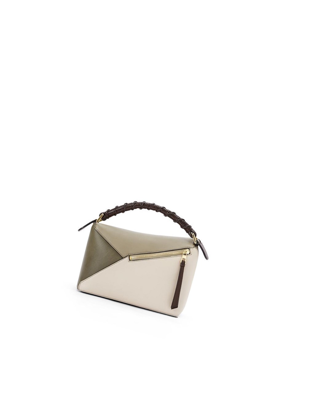 Loewe Small Puzzle Edge bag in nappa calfskin Vert Noir | 0769QOUMN