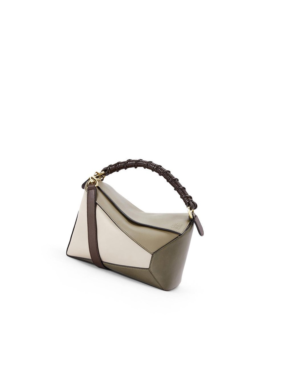 Loewe Small Puzzle Edge bag in nappa calfskin Vert Noir | 0769QOUMN