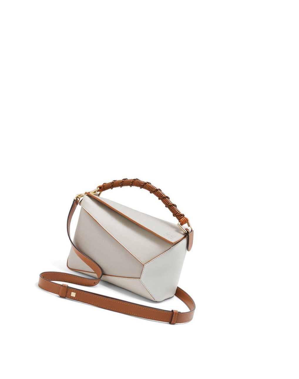 Loewe Small Puzzle Edge bag in nappa calfskin Blanche | 6184UZPHE