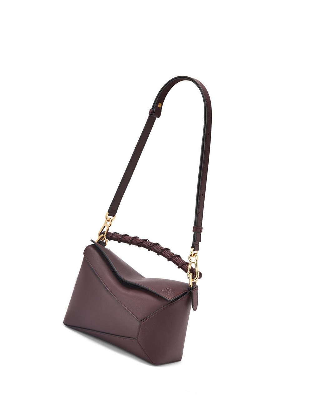 Loewe Small Puzzle Edge bag in nappa calfskin Prune | 9853EUMVP