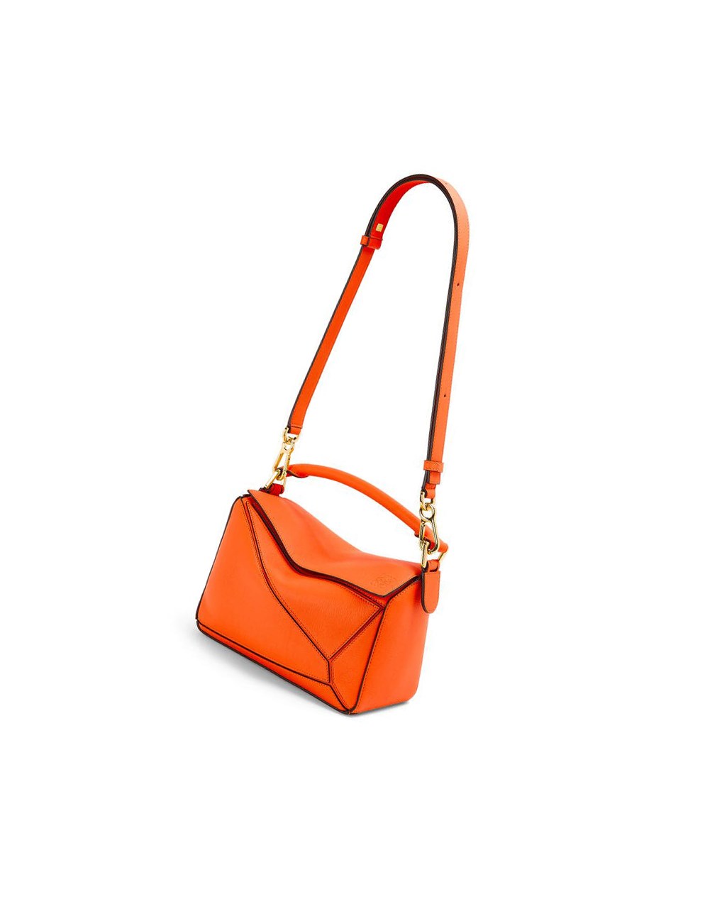 Loewe Small Puzzle bag in classic calfskin Orange | 1235DSLEH