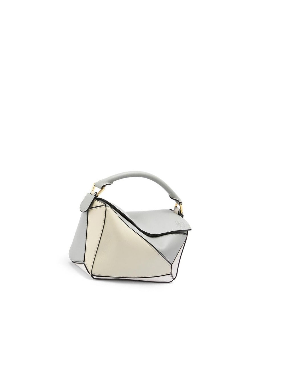 Loewe Small Puzzle bag in classic calfskin Grise Vert | 9637KFURH