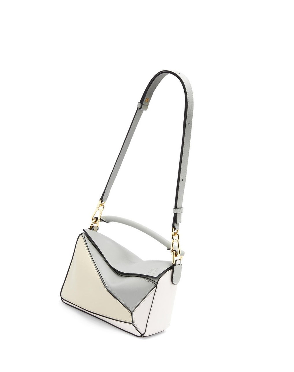 Loewe Small Puzzle bag in classic calfskin Grise Vert | 9637KFURH