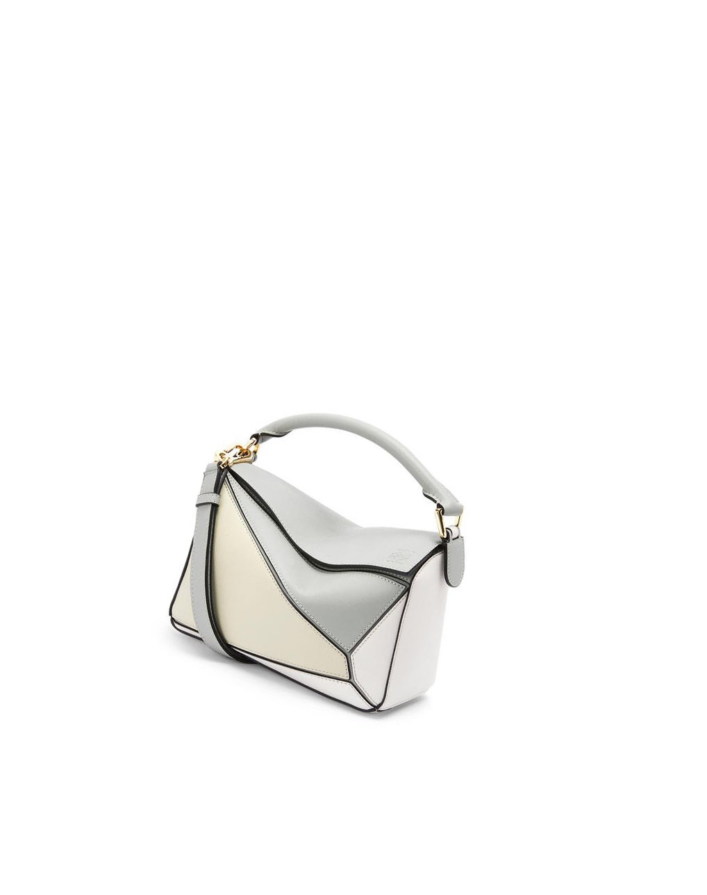 Loewe Small Puzzle bag in classic calfskin Grise Vert | 9637KFURH