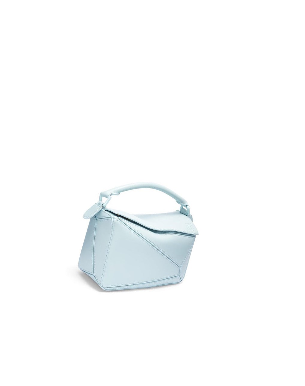 Loewe Small Puzzle bag in satin calfskin Aquamarine | 1784HLPIX