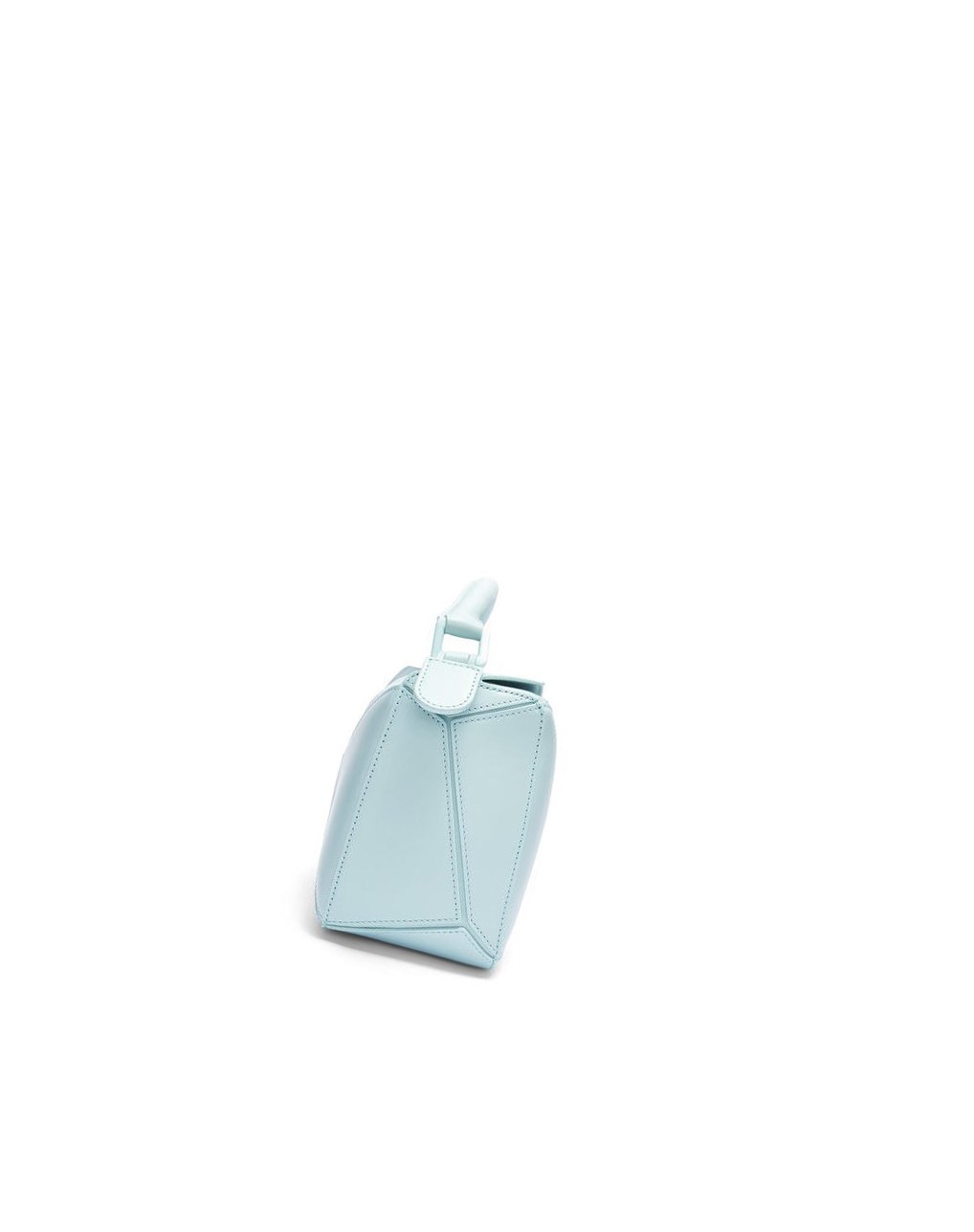 Loewe Small Puzzle bag in satin calfskin Aquamarine | 1784HLPIX