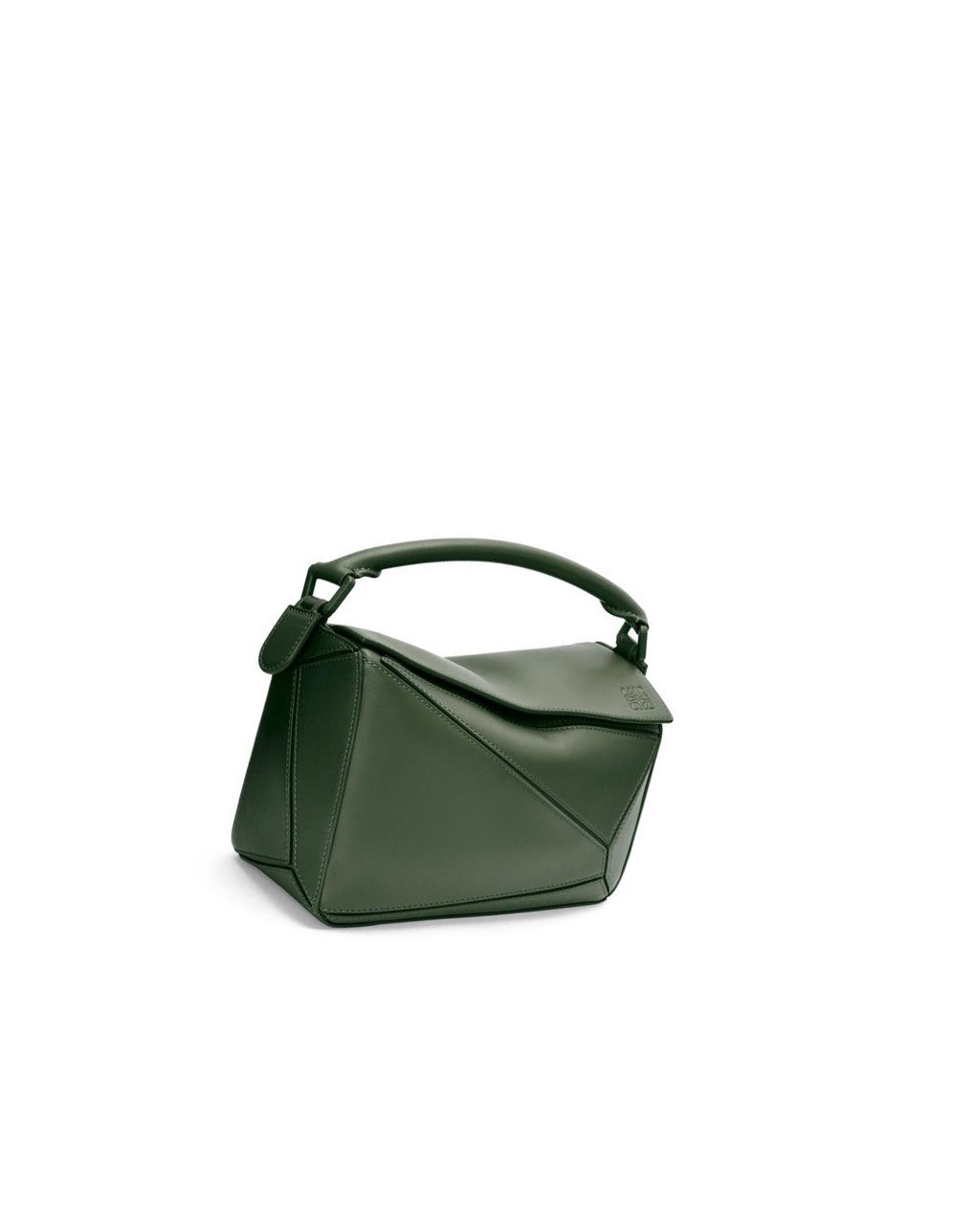 Loewe Small Puzzle bag in satin calfskin Kaki | 4586BPIDZ