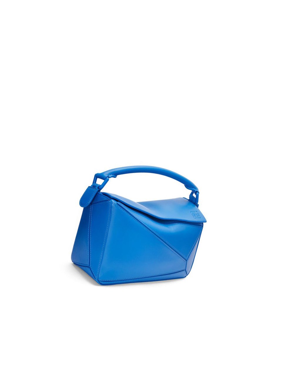 Loewe Small Puzzle bag in satin calfskin Bleu | 5807YKGIC