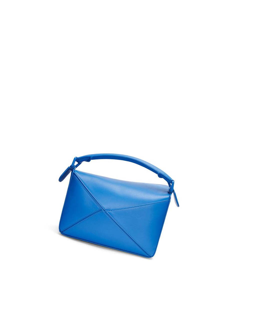 Loewe Small Puzzle bag in satin calfskin Bleu | 5807YKGIC