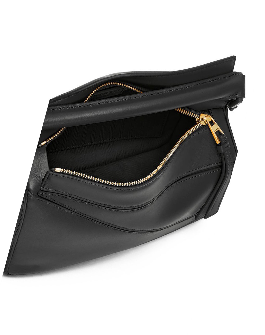 Loewe Small Puzzle bag in satin calfskin Noir | 6712LPNSW