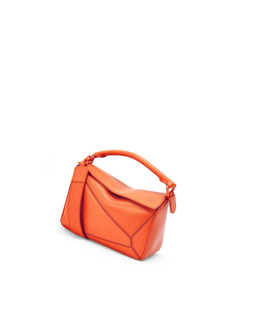 Loewe Small Puzzle bag in satin calfskin Orange | 8750QTRIP