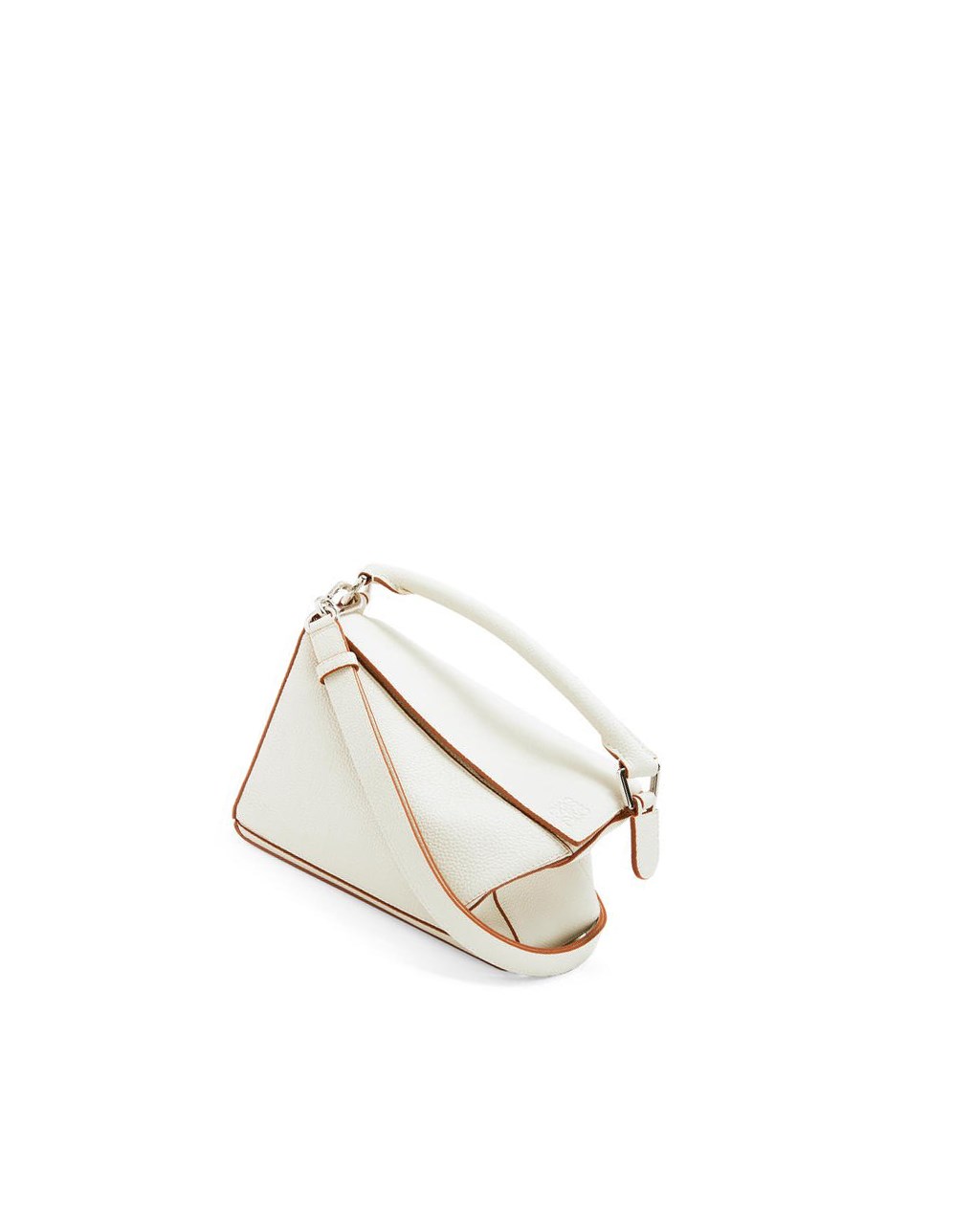 Loewe Small Puzzle bag in soft grained calfskin Blanche | 3486DAPSE