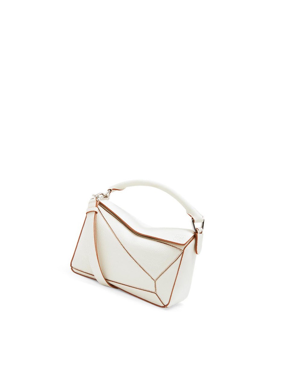 Loewe Small Puzzle bag in soft grained calfskin Blanche | 3486DAPSE