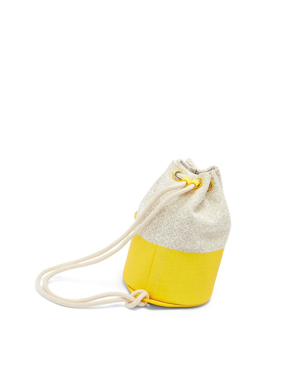 Loewe Small Sailor bag in coated jacquard and calfskin Citron | 3462TSOJH