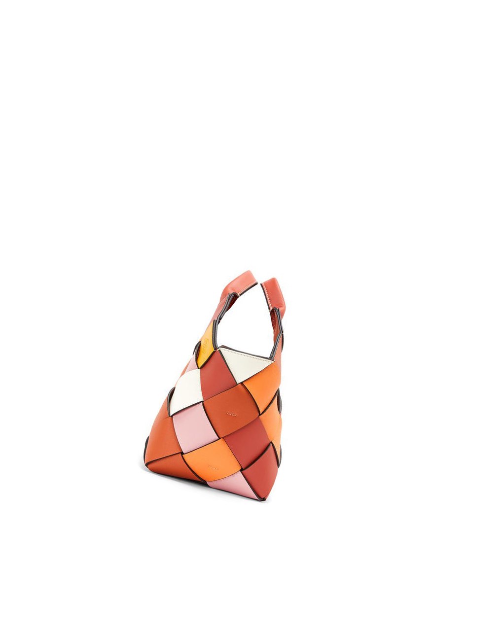 Loewe Small Surplus Cuir Woven basket bag in calfskin Orange Orange | 4692JMYSR