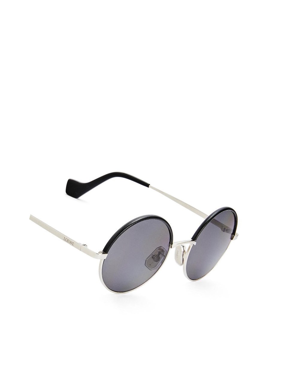 Loewe Small round sunglasses in metal Grise | 0543XCEOV