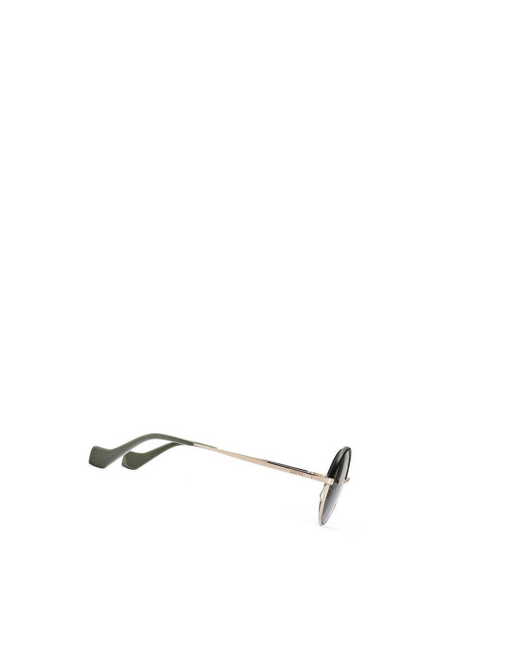 Loewe Small round sunglasses in metal Kaki Vert | 2678ZTDCH