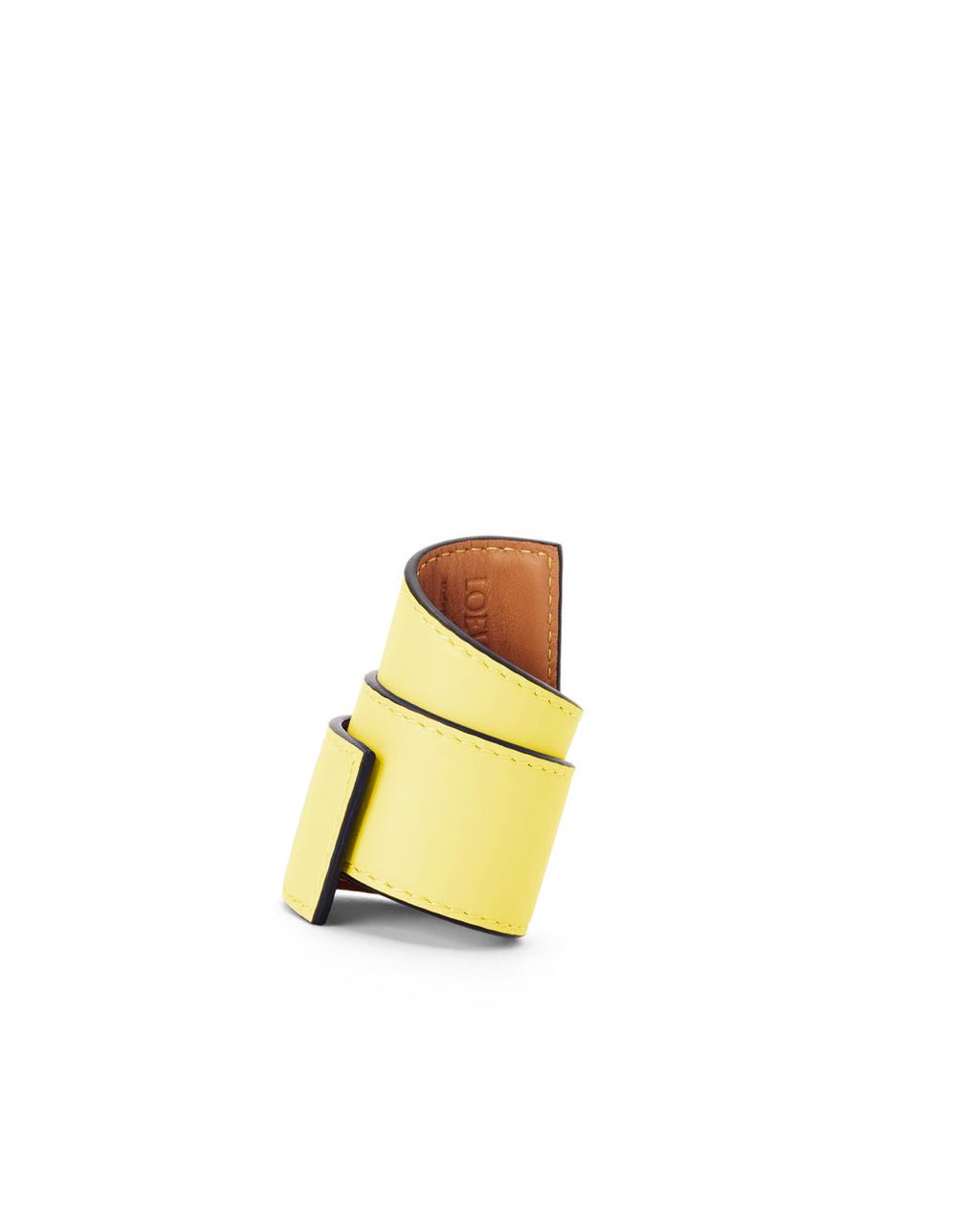 Loewe Small slap bracelet in calfskin Citron | 5927PBMSQ