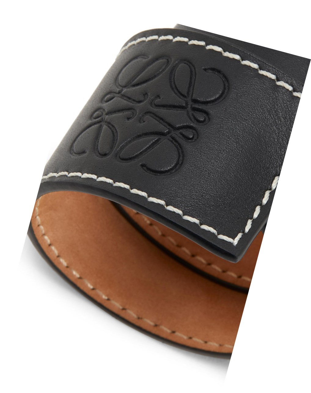 Loewe Small slap bracelet in calfskin Noir | 2641ZWQBY