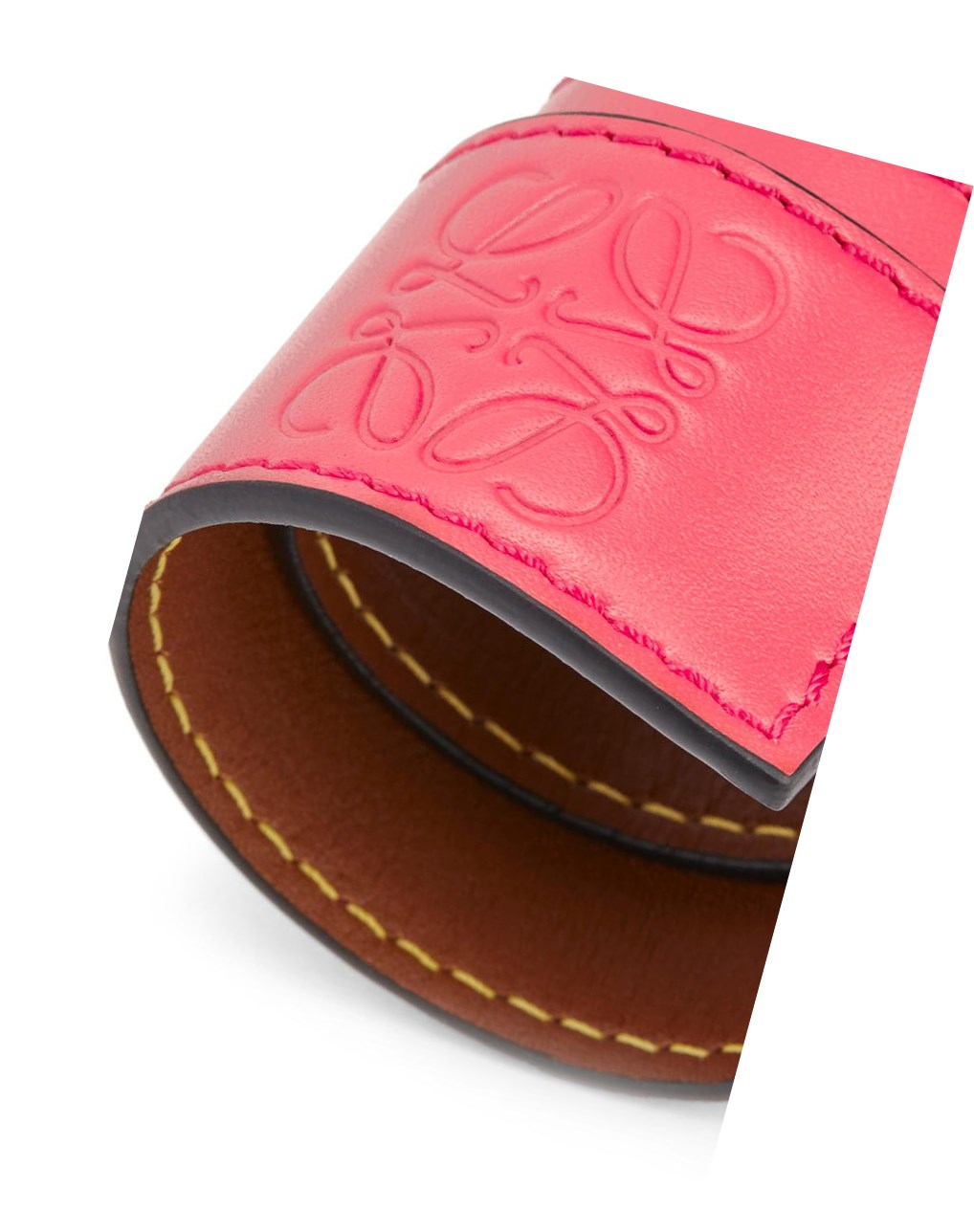 Loewe Small slap bracelet in calfskin Rose | 8340GROKB