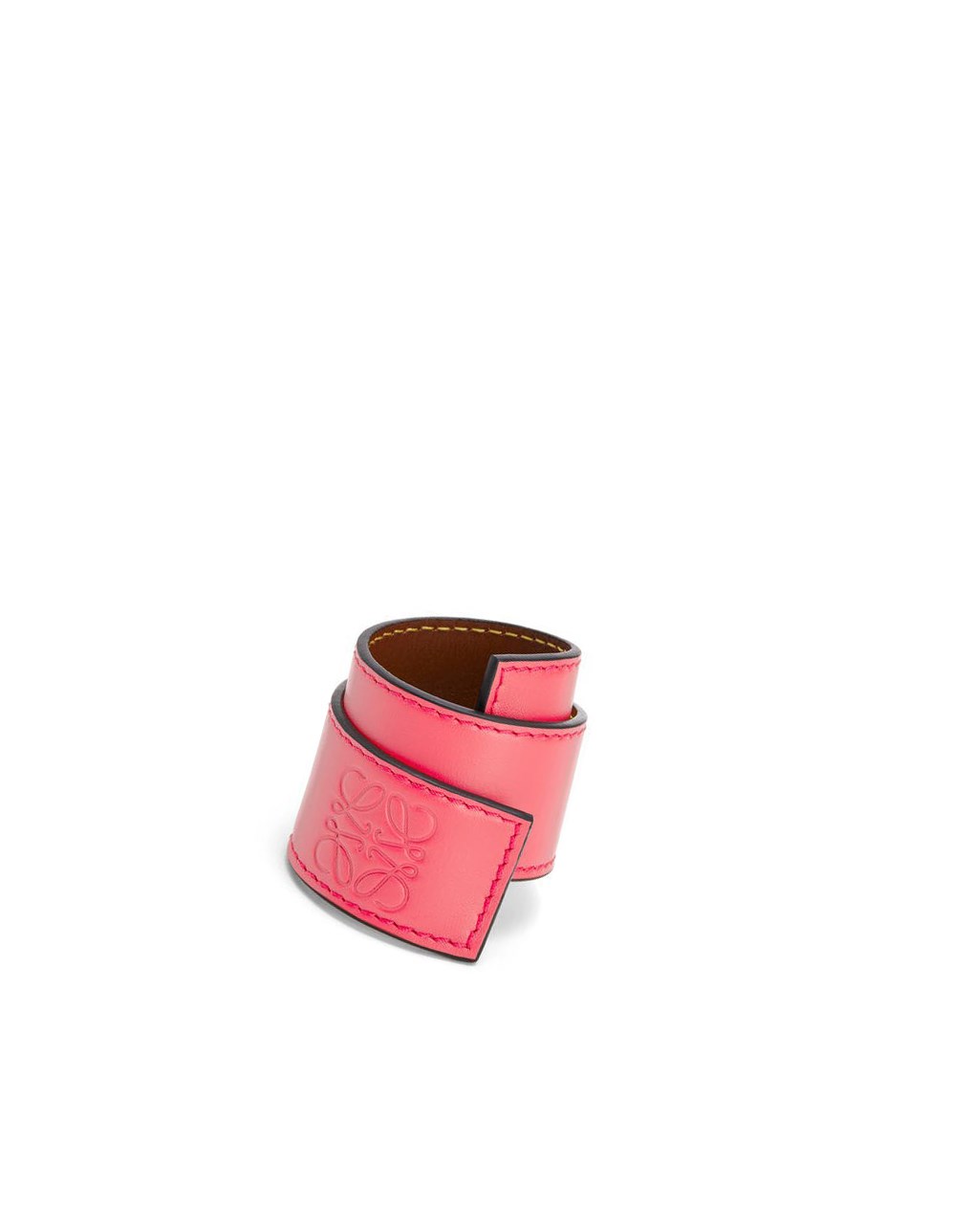 Loewe Small slap bracelet in calfskin Rose | 8340GROKB