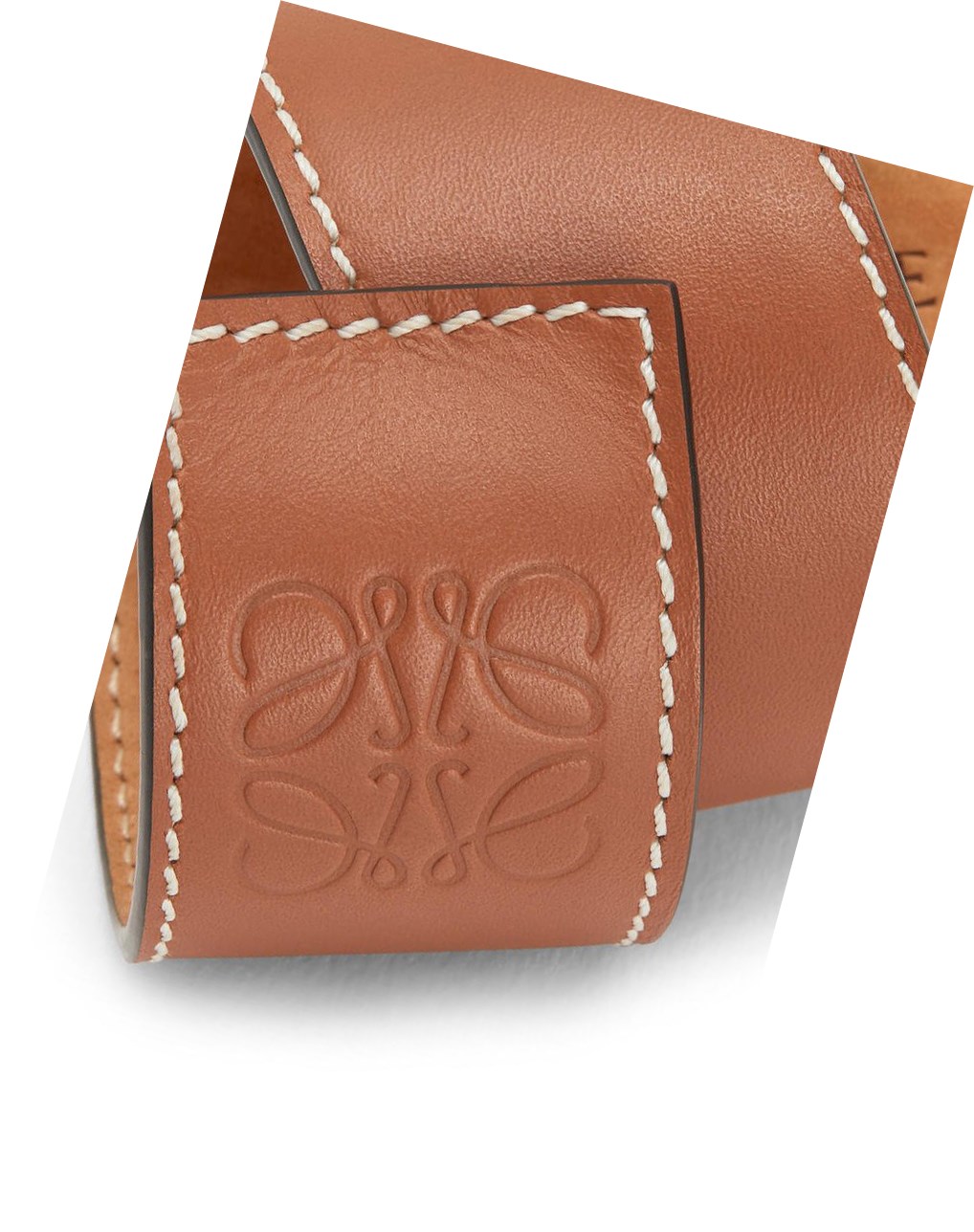 Loewe Small slap bracelet in calfskin Tan | 9153DXPFO