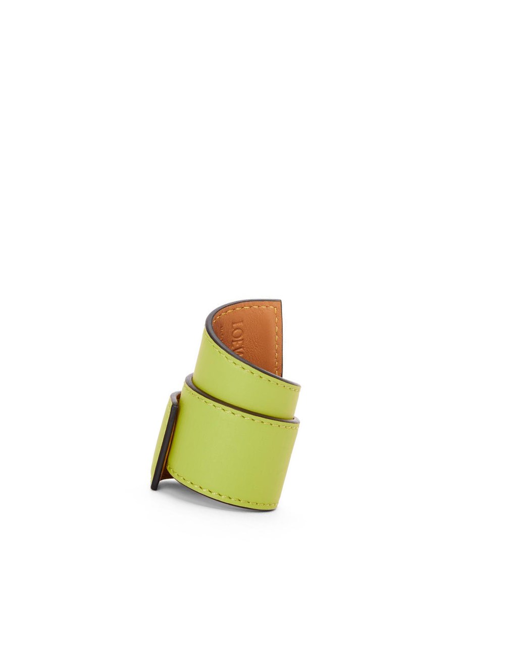 Loewe Small slap bracelet in calfskin Vert | 0147CRAHT