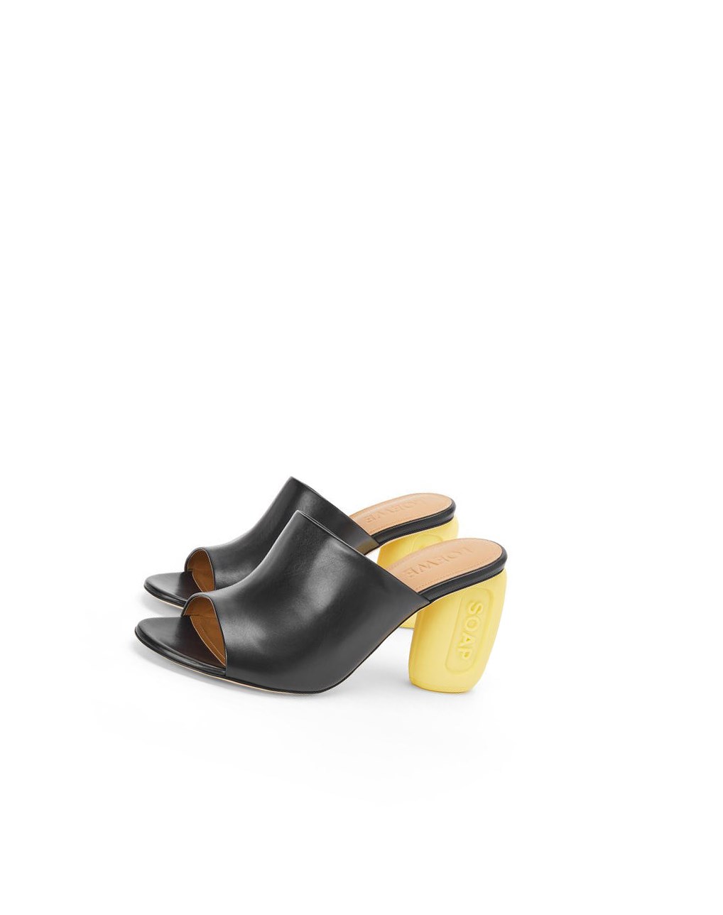 Loewe Soap mule in calfskin Noir Jaune | 0894WUCXF