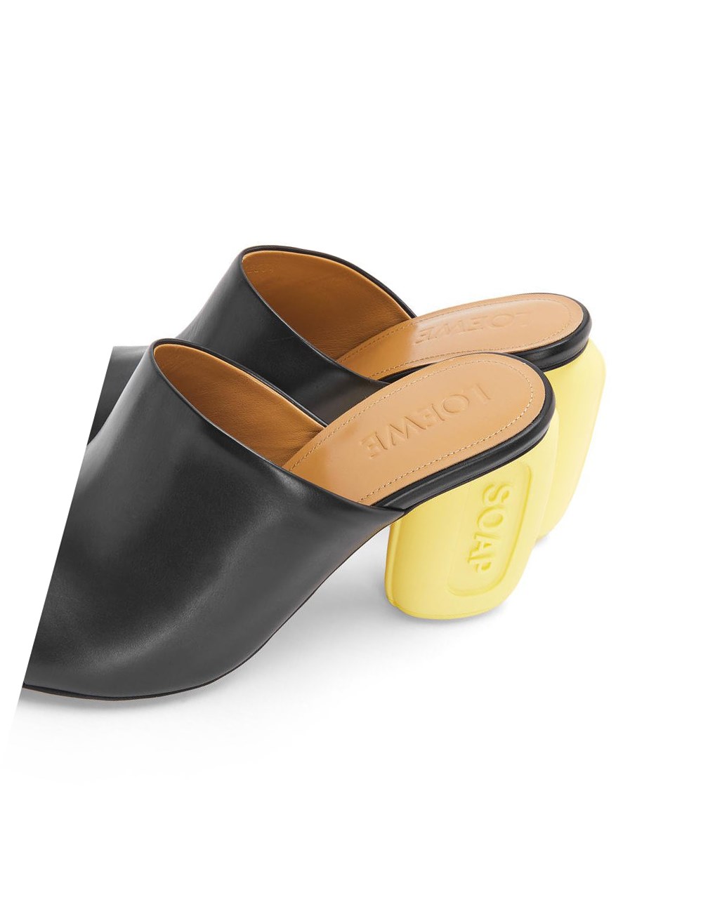 Loewe Soap mule in calfskin Noir Jaune | 0894WUCXF