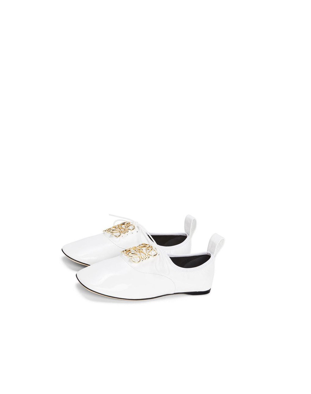 Loewe Soft derby anagram in patent calf Blanche | 5496DGFQV