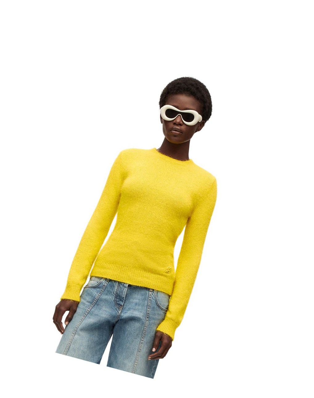 Loewe Sparkle sweater in viscose Jaune | 1453DFCBR