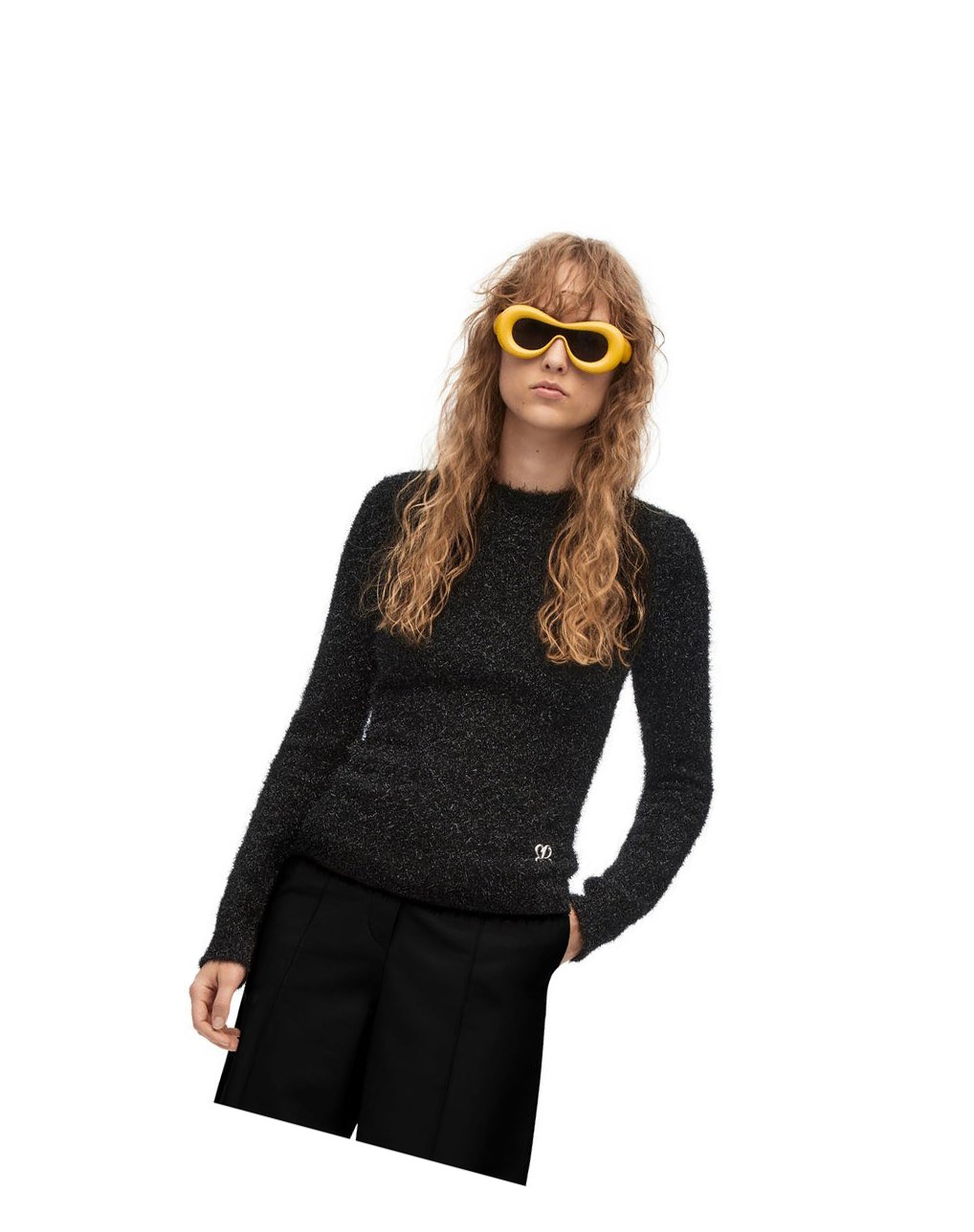 Loewe Sparkle sweater in viscose Noir | 7406KDVSJ