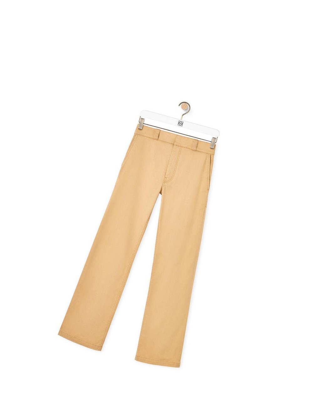 Loewe Straight leg trousers in cotton Beige | 6475QLTJY