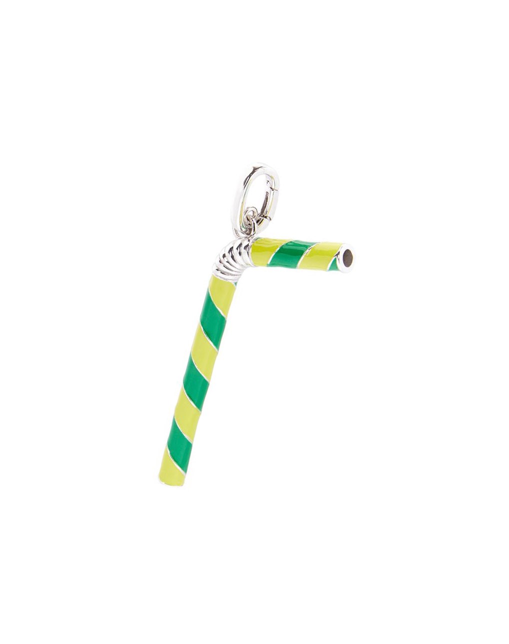 Loewe Straw pendant in sterling silver and enamel Jaune Vert | 5234KMPRX