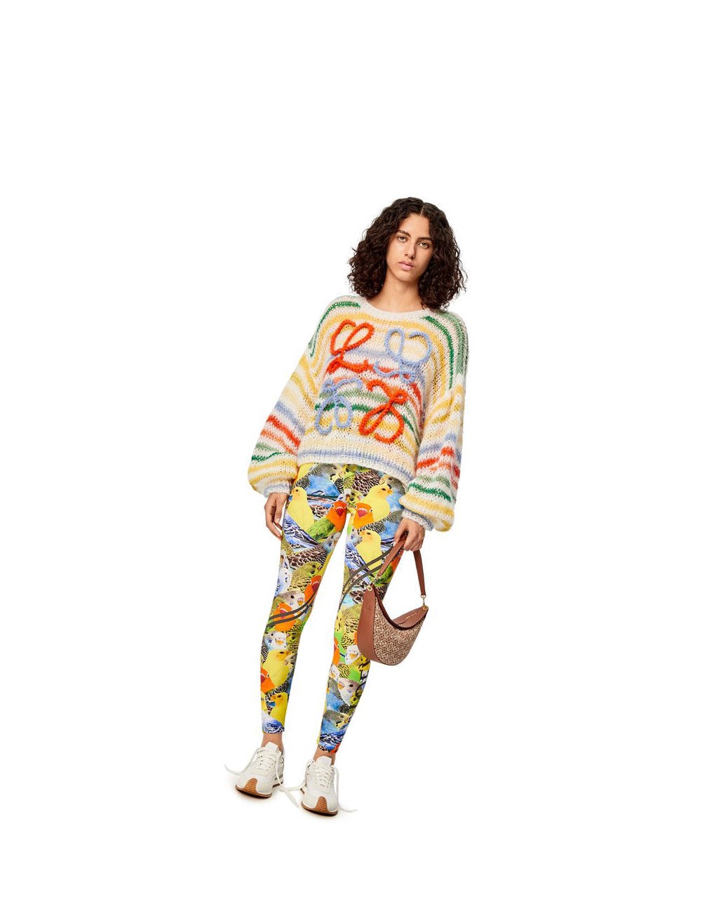 Loewe Stripe sweater in mohair Blanche Multicolore | 0571ERKBJ