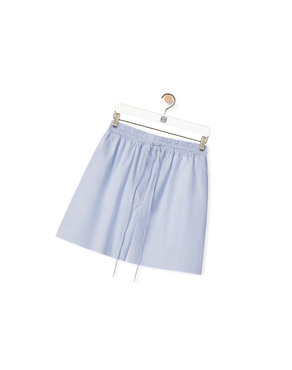 Loewe Striped shorts in cotton Blanche Bleu | 2174URGSN