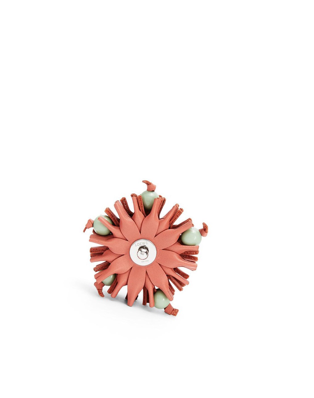 Loewe Stud Flower charm in classic calfskin Rose | 4569JEVZB