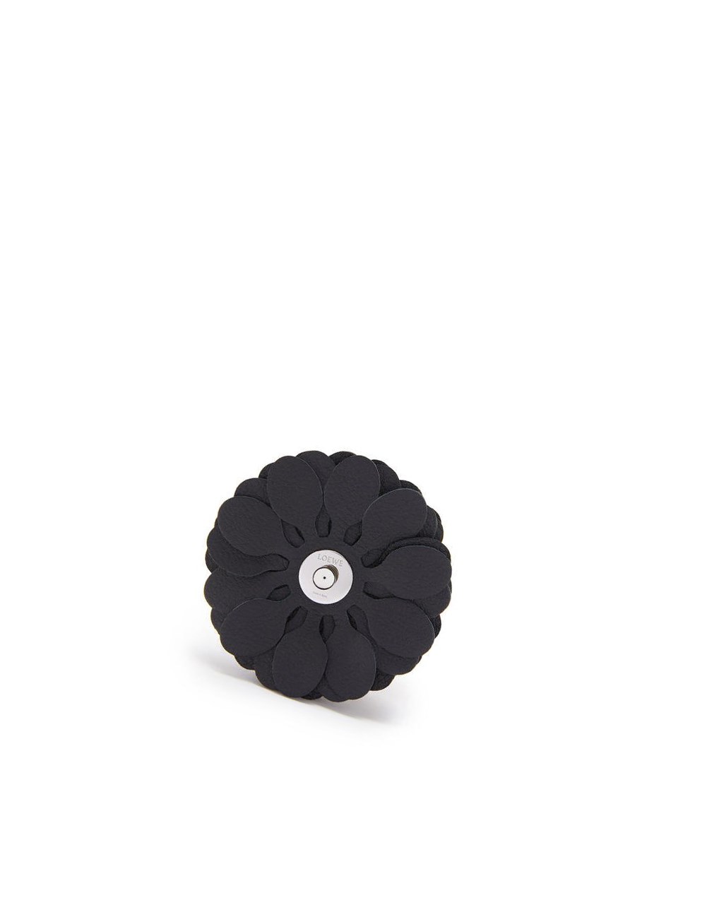 Loewe Stud flower in calfskin Noir | 3657IVUXP